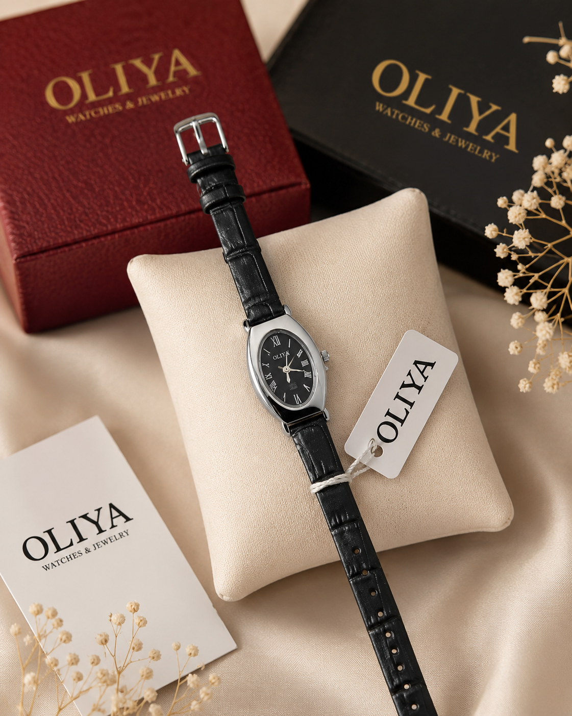 ساعة جلد مقاومة للماء  OLIYA