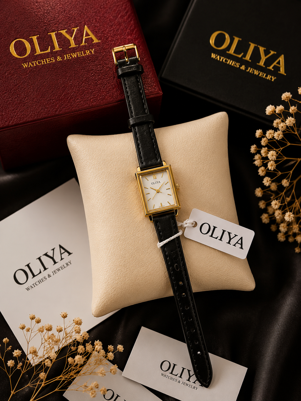 ساعة جلد مقاومة للماء  OLIYA