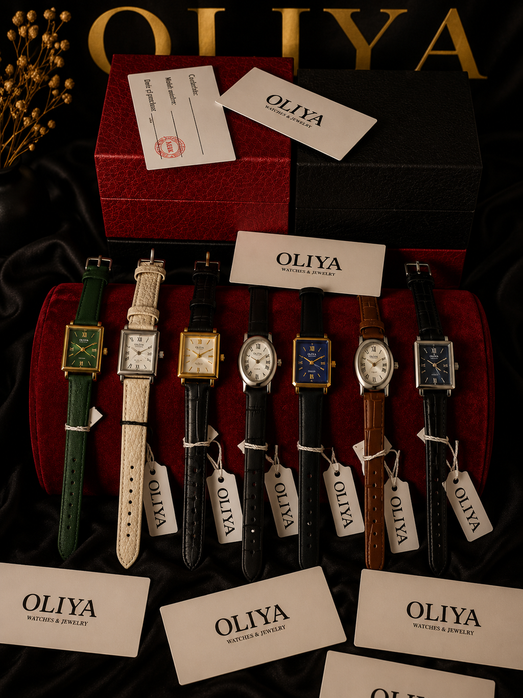 ساعة جلد مقاومة للماء  OLIYA