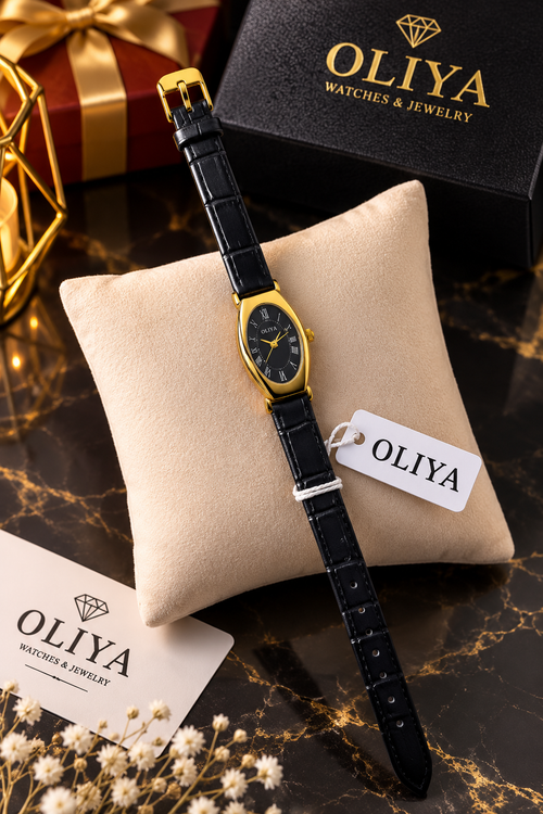 ساعة جلد مقاومة للماء  OLIYA