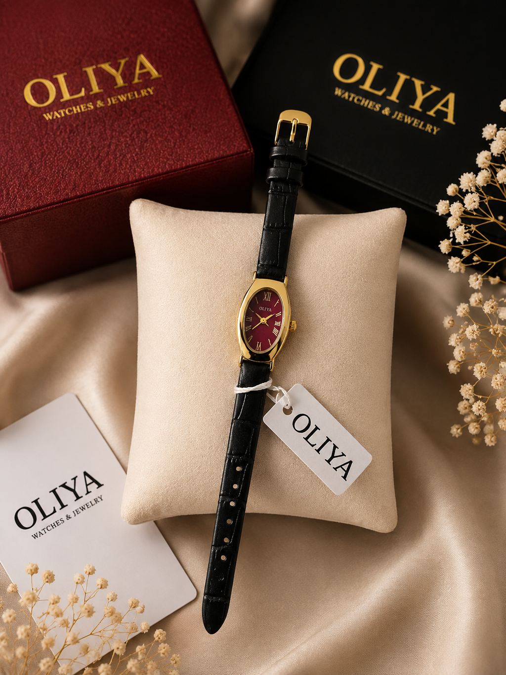 ساعة جلد مقاومة للماء  OLIYA